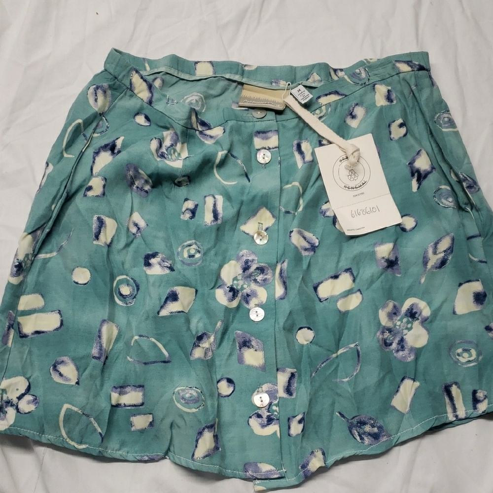 Coldwater Creek Green Skater Mini Skirt Casual